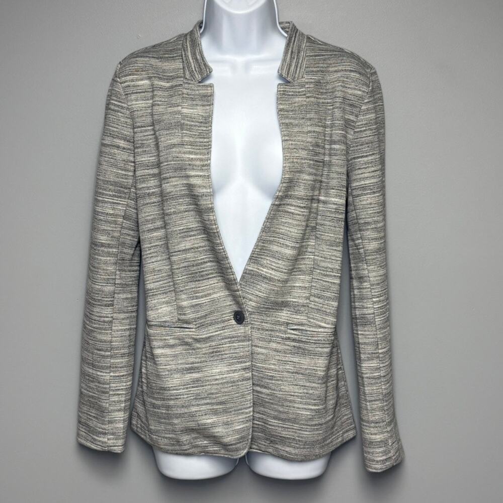 NWT Banana Republic Heather Grey Minimalist Sweater Blazer Womens Sz S